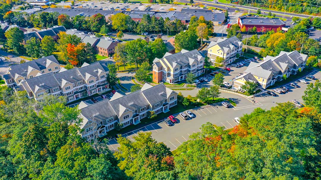 Aerial photo of development.